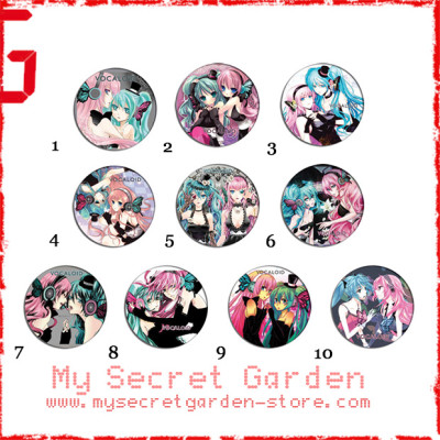 Vocaloid Magnet ( Miku Hatsune / Luka Megurine ) Anime Pinback Button Badge Set ( or Hair Ties / 4.4 cm Badge / Magnet / Keychain Set )